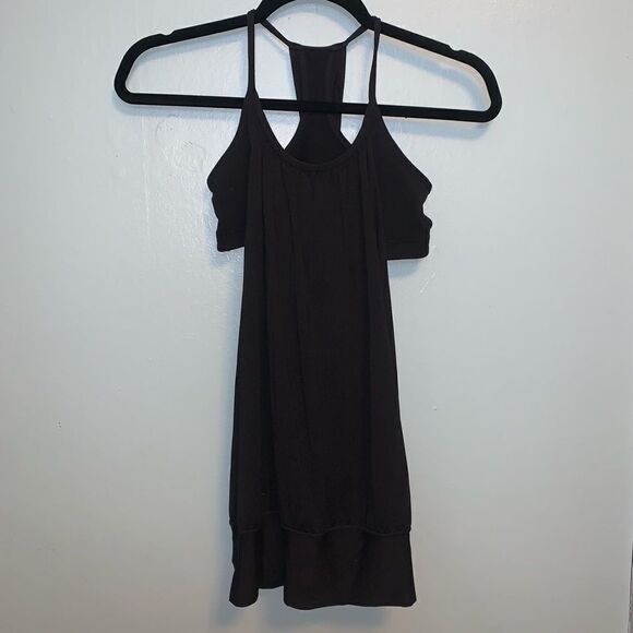 Lululemon Athletica Black Tank with Sports Bra - Picture 1 of 6